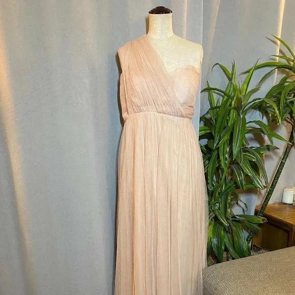 Jenny Yoo Dress Pink Peach Orange Annabelle Convertible Bridesmaid Dress Size 12 - Picture 7 of 16